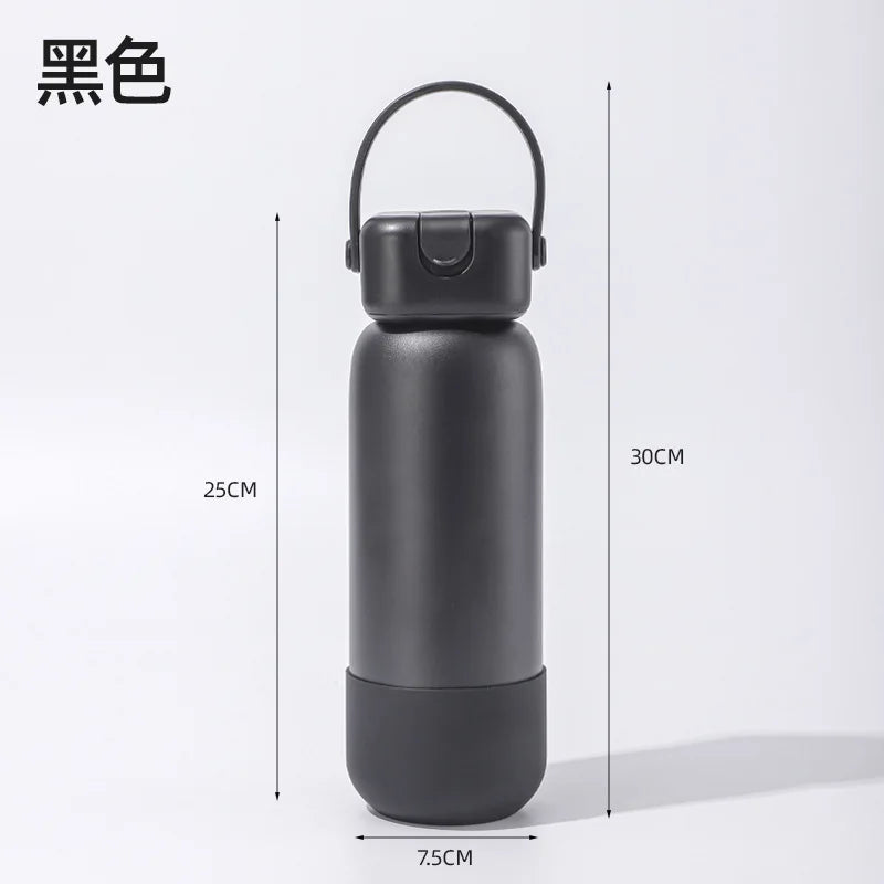 18oz24oz32oz Thermos Bottle With Straw Stainless Steel Car Thermal Cup Sports Water Bottles Keeps Cold and Heat Thermal Mug