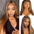 13x6 Extra Wide HD Lace P4/27 Highlight Straight Wig 200% High Density Silky Long Hair 13x4 Optional 16-40 Inch Pre Plucked Natural Hairline Glueless Wig