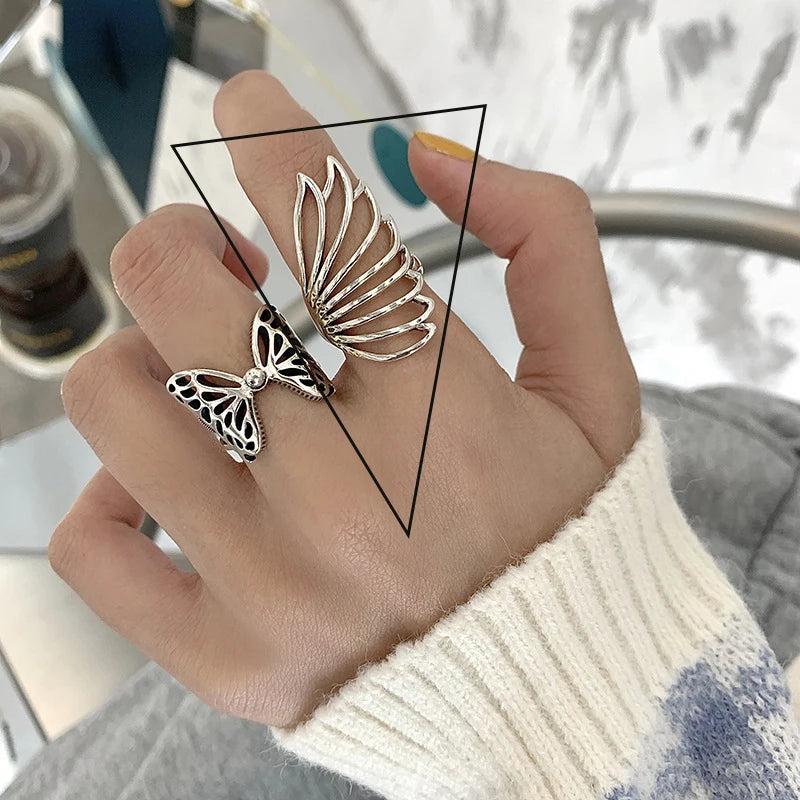 VENTFILLE 925 Sterling Silver Bow Tie Open Finger Ring For Women Gift Cute Design Fashion Jewelry Gift Wholesale