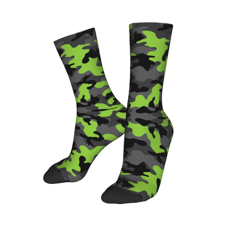 Custom Cute Military Camo Camouflage Army Socks Women Men Warm 3D Printing  Sports Basketball Socks