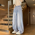 Men Lyocell Wide Leg Jeans Lightweight Drawstring | SAMAG