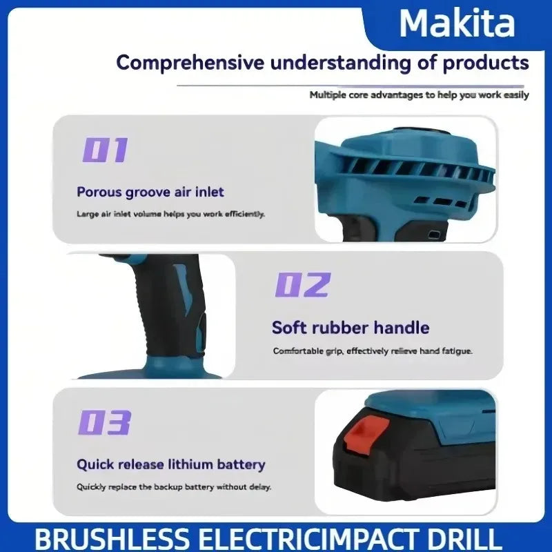 Makita Wireless Multifunctional Cleaning Machine Dust Vacuum & Air Inflator Industrial Electric Power Tool - View 6 | SAMAG