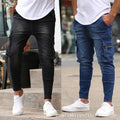New Jeans Men Pants Wash Solid Color Multi Pockets Denim | SAMAG
