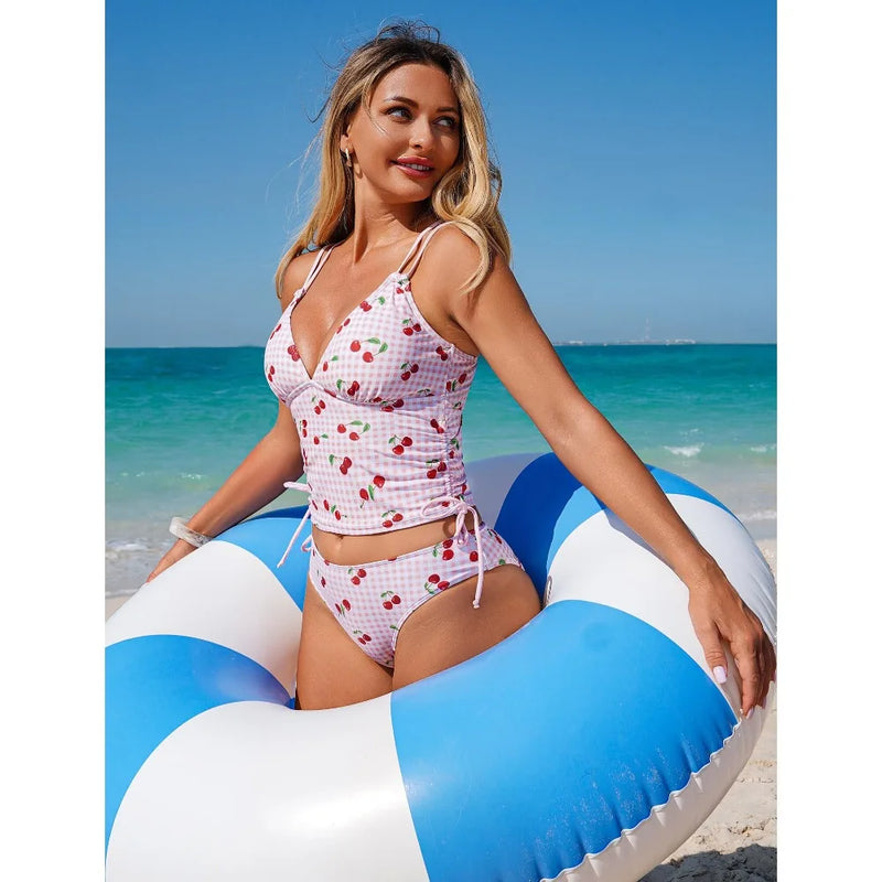 Halter V Neck Slimming Bathing Suit Beachwear Women Two | SAMAG