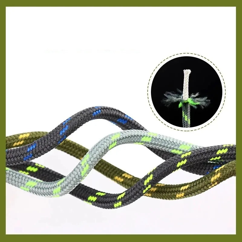 Durable Non Slip Round Shoestrings Outdoor Hiking Mountaineering Work Boot Walking Shoe Laces