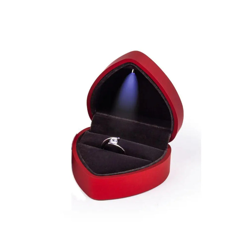 Heart-shaped Illuminated Earrings Jewelry Box Jewelry Box Gift Ring Box Package Decoration Box Necklace Jewelry Storage Box