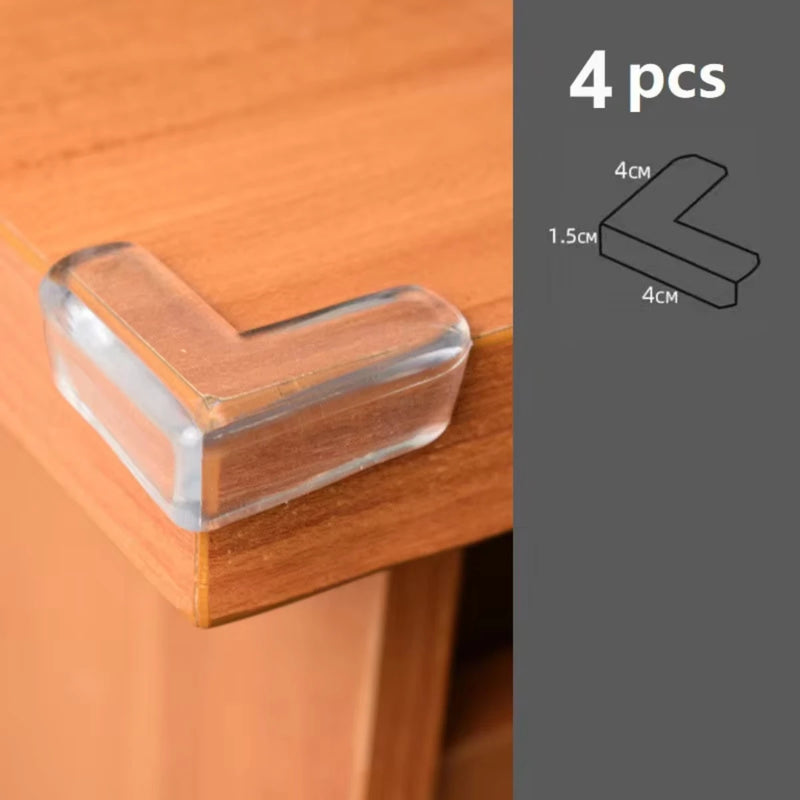 4Pcs Children Baby Safety Silicone Protector Table Corner Edge Protection Cover Children Anticollision Edge Guards