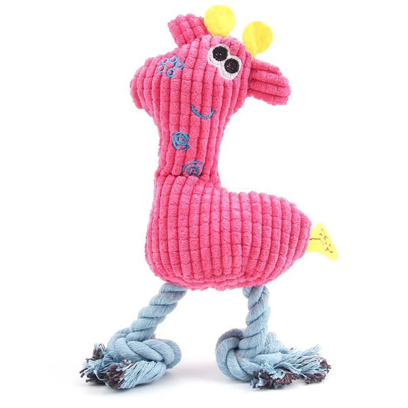 Hot pet dog sound toy Creative knitting Sika deer bite resistant sound molar plush dog toy pet supplies