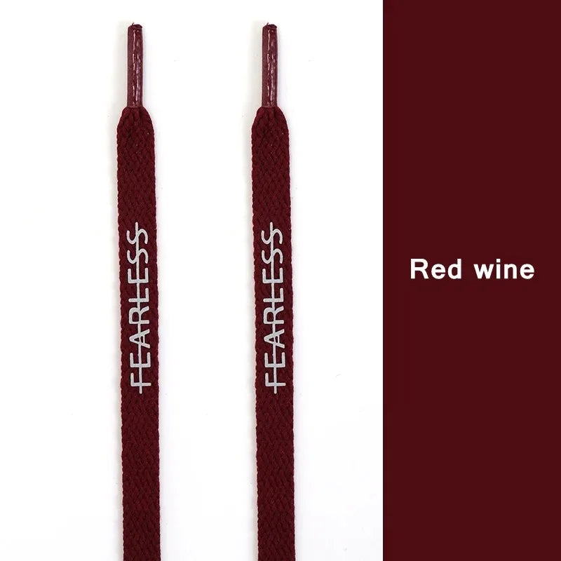 Rubber Band Classic Shoe Laces Reflective Letter Printing Flat Shoelaces for Sneakers Fashion Sports Strings Casual Accessories
