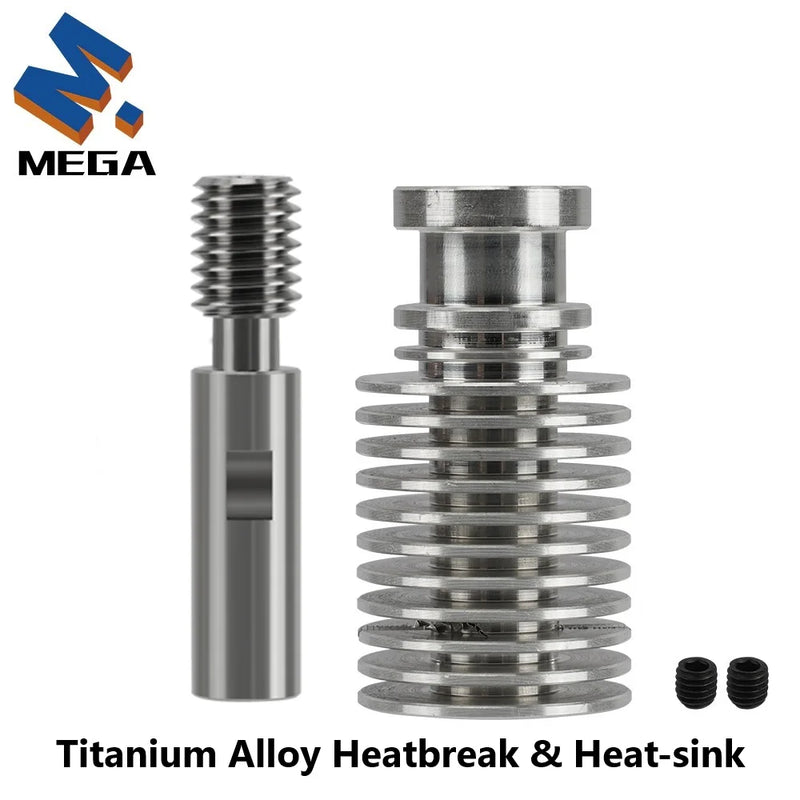 E3D V6 Heatbreak Heatsink Kit Titanium Alloy Bi-Metal Throat For Kingroon KP3S KP3S Pro S1 KP5L 3D Printer Parts Accessories