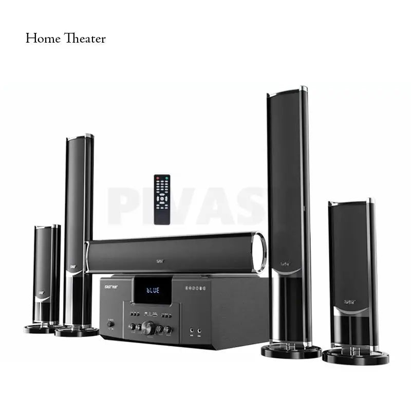 160W Home Theater Set 4Ω Bluetooth Speaker 8 Inch Subwoofer 5.1 Sound System Audio Set For Karaoke TV Living Room KTV Studio