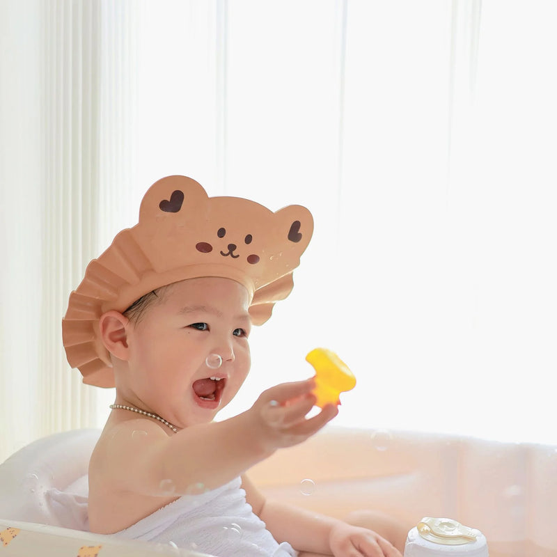 Cute Animal Shower Cap Safety Eye Protection Ear Protection Lightweight Cute Cartoon Baby Bath Protective Cap Shampoo Bath Care