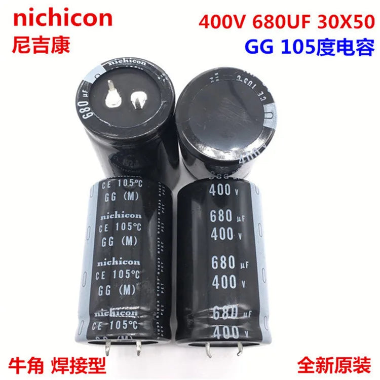 1PCS-20PCS  400V680UF 30X50 Nichicon electrolytic capacitor 680UF 400V 30 * 50 GG 105 degrees Hight quality
