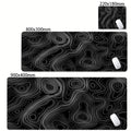 XXL Desk Mat Black And White Strata Liquid Mousepad Large Abstract Mouse Pad Gaming Deskmat With Lockedge Office Non-slip Carpet