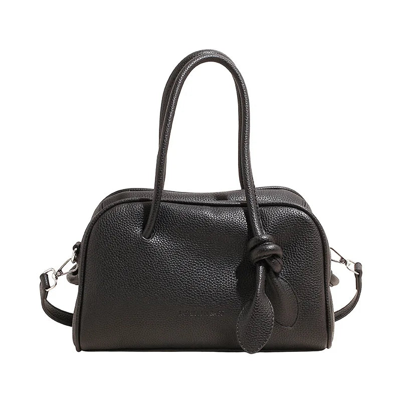 Women Boston Bag Large Capacity PU Leather Handbag Soft Casual Shoulder Bag Chic Daily Commuter Crossbody Tote Purse