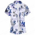 Summer Floral Hawaiian Shirts Men Fashion Short Sleeve | SAMAG