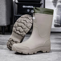 Thick-soled wear-resistant rubber shoes for men and women, mid-calf waterproof anti-slip fishing construction site rain boots