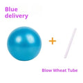 25cm Explosion Proof PVC Mini Yoga Ball Anti-Burst Straw Pilates Ball Small Fitness Training Pose Ball Portable Soft Exercise Ba