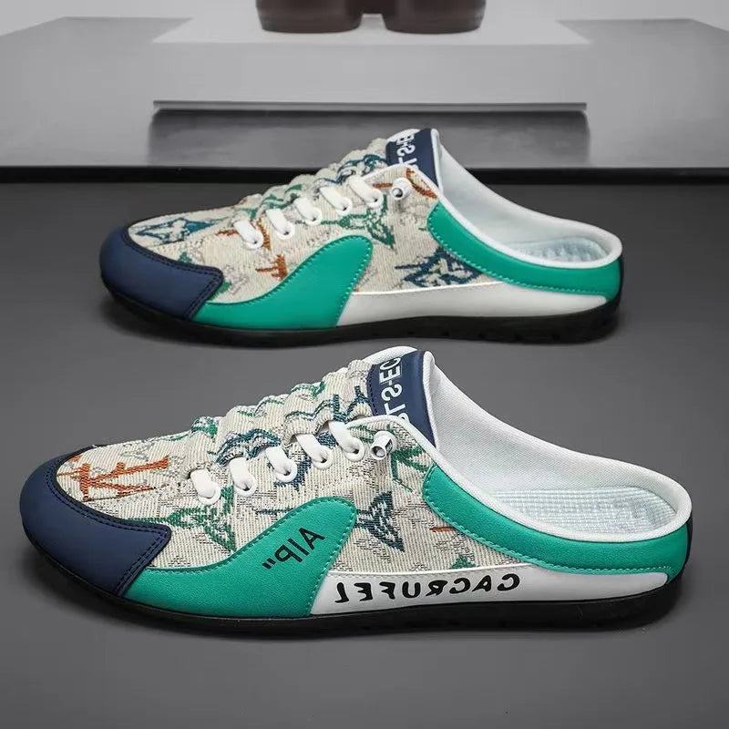 2026 Men's Fashion Soft-soled Half Slippers Men Summer Trendy Bottom Casual Shoes Breathable Slip-on Shoes Sneakers