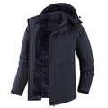 Winter Men Warm Waterproof Jackes Coat Mens Windproof Fleece Thicken Jacket Parkas Man Outdoor Casual Hooded Coat Jackets Male