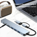 USB C Hub USB Splitter 8 in 1 USB Extender with 4 USB Port 1 USBC Port TF/SD Card Reader Audio Output Compatible for MacBook