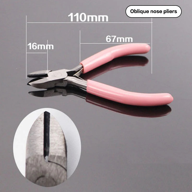 Jewelry Crimping Pliers For Making Tips Tool Tweezers Crimp Nose Pliers Jump Rings & Split Rings Double Rings Diy Accessories