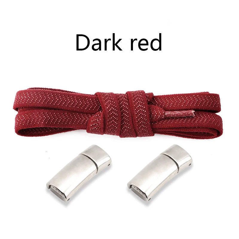 Metal Lock Magnetic Shoelaces Flat Sports Enthusiasts No Tie Shoe Laces Safe And Reliable Lazy Shoelace Rubber Band Shoestrings
