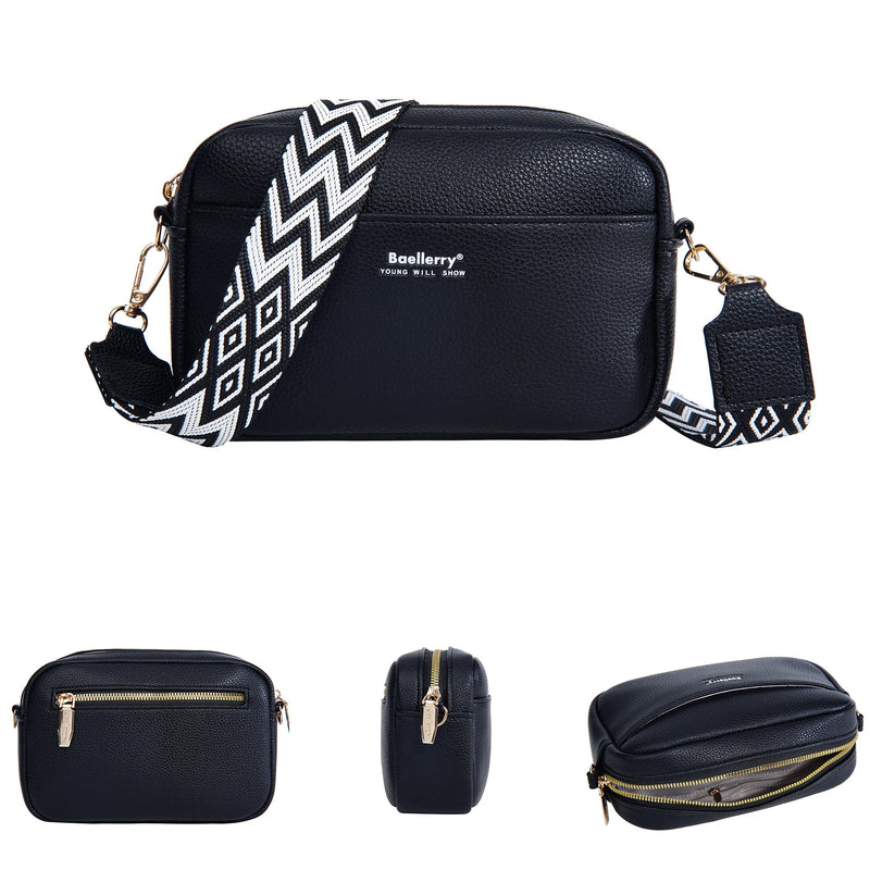 Solid Color Large Capacity Zipper Mobile Phone Bag Ladies Multifunctional Shoulder Crossbody Bag Fashion Casual Small Square Bag
