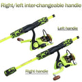 Sougayilang Portable 5 Section Red/yellow Fishing Rod Combo 170cm Fishing Rod and  1000 2000 3000 Spinning Reel Set