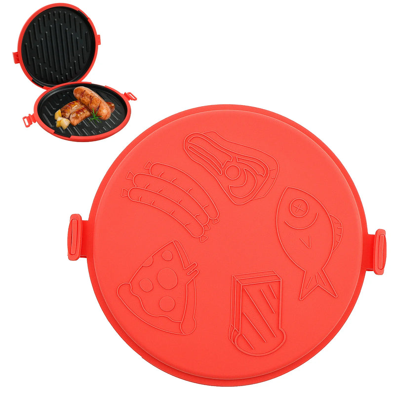 Microwave Sandwich Maker Microwave Grill Pan with Silicone Anti Scald Sleeve Microwaves Bacon Cooker Cookware Kitchen  Accessory