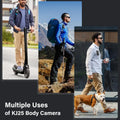 BOBLOV KJ25 1080p Action Camera 3000mAh Support 13Hrs Recording Bodycam Night Vision Mini Camerab Police Camera Pet Walking