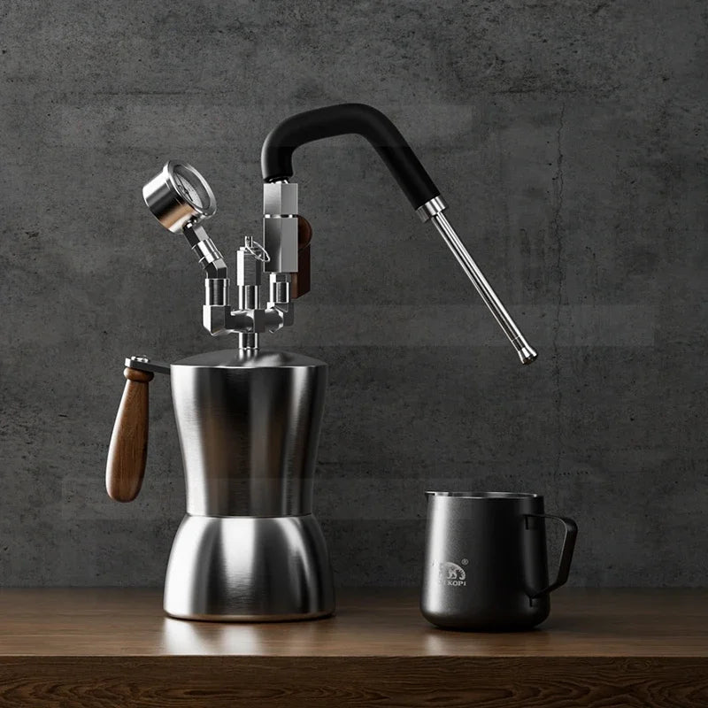 HomeWise AK-74 Portable Milk Frother Stainless Steel Milk Steamer Water Vapor Separator Drying vapour Coffee Making Milk Coffee