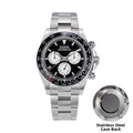 Sugess Panda Diver Chronograph Mens Watch Automatic Peacock SL-4801 Movement Luxury Waterproof Mechanical Wristwatches 2024 New