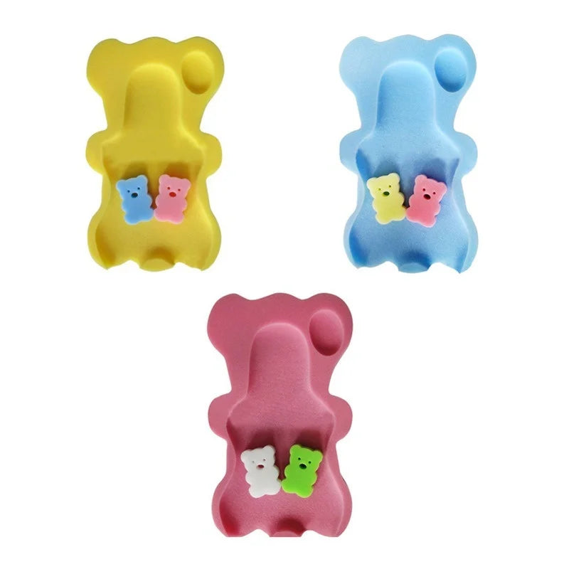 New Baby Infant Bath Sponge Seat Cute Anti-Slip Foam Pad Mat Body Support Safety Kids Cushion Suitable Kid Washing Body Supplies