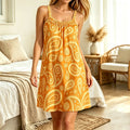 Ethnic Style Paisley Print Spaghetti Strap Nightgown | SAMAG