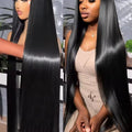 13x4 13x6 HD Transparent Lace Front Wigs Brazilian Straight Human Hair 250% Full Density Pre Plucked Natural Hairline Baby Hair Soft Wigs for Women