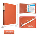 3 Hole Ring Binders File Folder Loose-leaf Binder Morandi Color Waterproof Document A4 Paper Storage