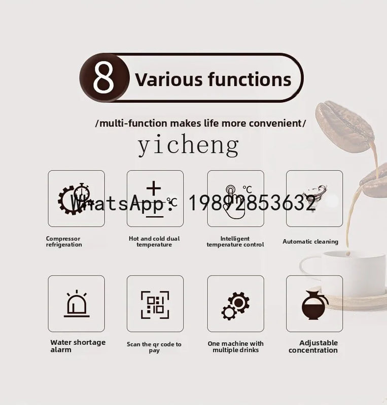 H8 coffee machine commercial automatic milk tea integrated convenience store buffet multi-function
