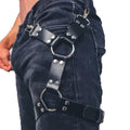 Fashion Street Y2K PU Leather Suspenders for Women Men Jeans Pants Leg Harness Decortive Belt Strap Fashion Apparel Accessories