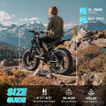 Full Suspension Fat Tire Electric Bike for Adults 1500W Peak Motor 60 Miles Range 48V 15Ah Removable Battery 7-Speed