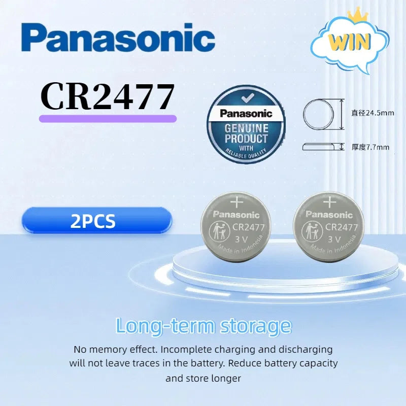 1-10pcs Panasonic CR2477 battery CR 2477 lithium 3V instrument meter imported digital tire pressure monitor intelligent toilet