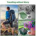 Solar Drip Irrigaton System,  Automatic Watering System with 300 Watering Programmes, Garden Watering Kit with 10M Hose&10 Drip Tips etc, Suitable for Vegetables/Potted Plants/Fruit Trees