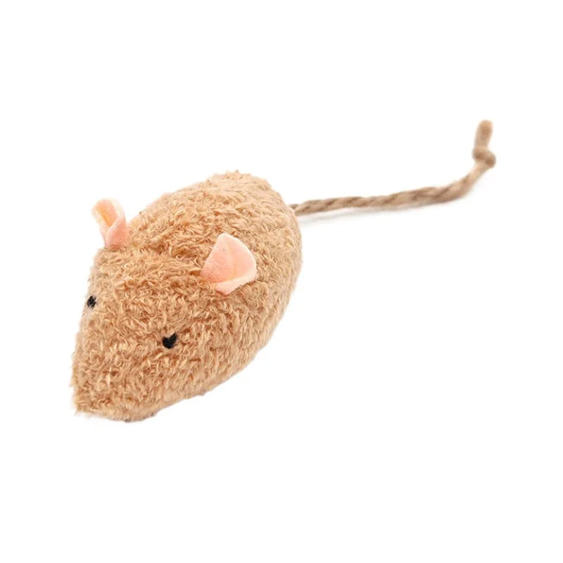 New Cat Toy Simulation Plush Grass Mouse Self Entertaining Chew Resistant Interactive with Catnip for Kitten Pet Play