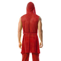 Men's Fishnet Hollow Out Robes Classic Lounge Pants Sexy Sleepwear Mens Robe Sets Daily Home Sleeveless Bathrobes Hooded Pajamas