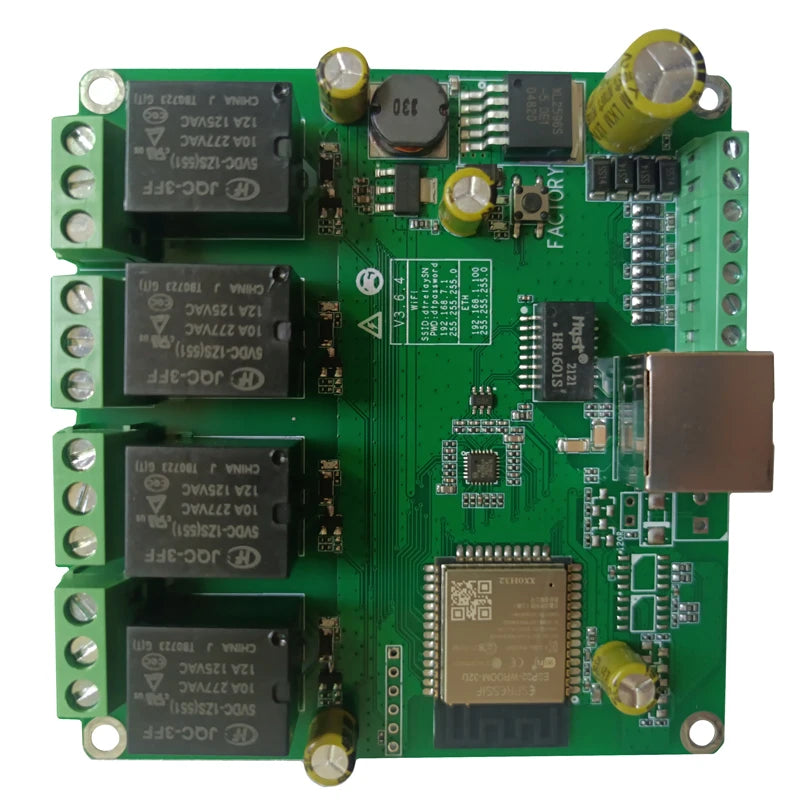 Ethernet Relay Network Wifi Switch Modbus MQTT TCP UDP Web HTTP Schedule Task CAN RS485 CoAP Domoticz Timer Module