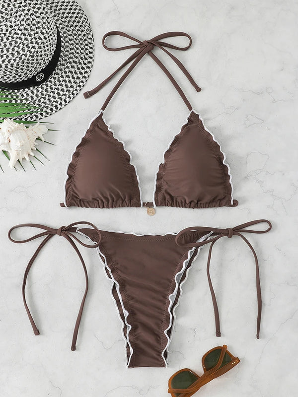 Sexy Triangle Micro Bikini Women Swimsuit Two-pieces | SAMAG