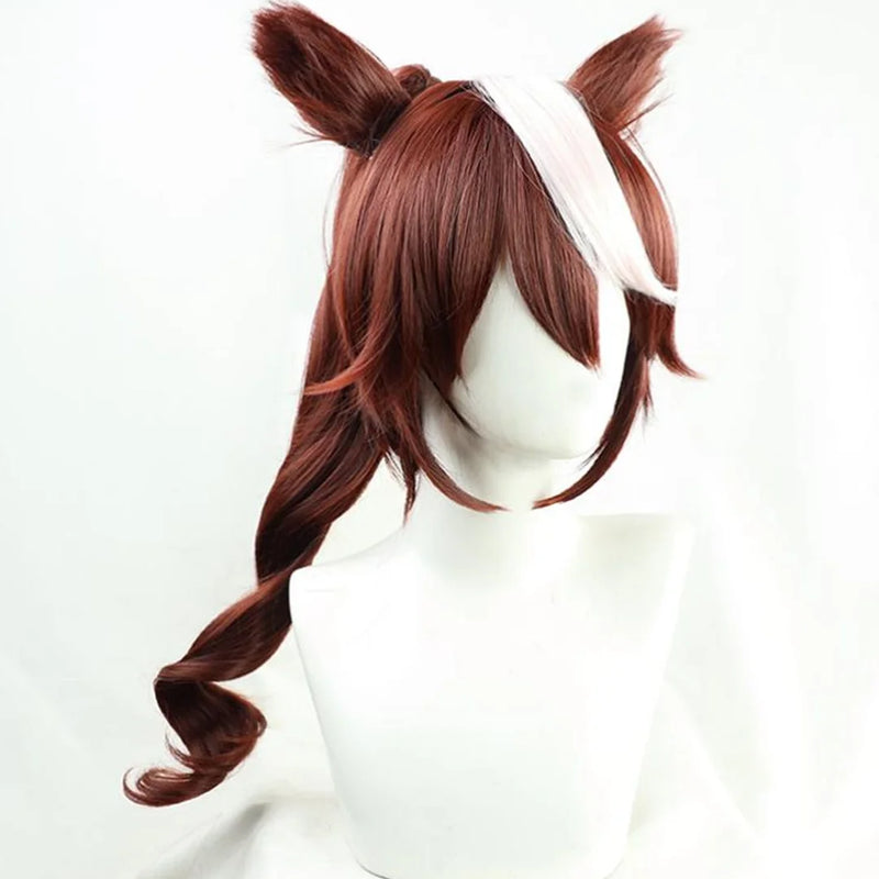 Anime Uma Musume Pretty Derby Tokai Teio Wig Brown ponytail cosplay wig Halloween party wig
