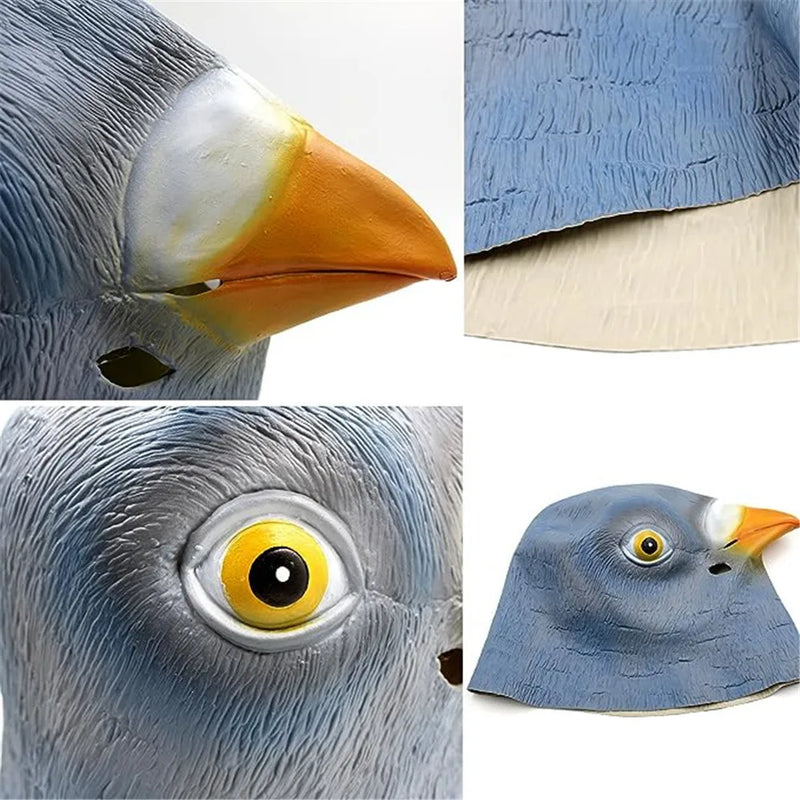 Pigeon Mask Costume Novelty Halloween Costume Party Bird Head Cute Funny Mask