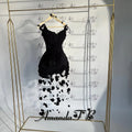 Amanda Fashionable 3D Flowers Cocktail Homecoming Dress Scoop Neck Velvet Special Occasion Gown Robes De Soiree Customized