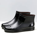 Extra Large Size Men's Rain Boots Anti-Slip Kitchen Work Rubber Shoes Waterproof Summer Boots Slip-On Flat Bottom Shoes